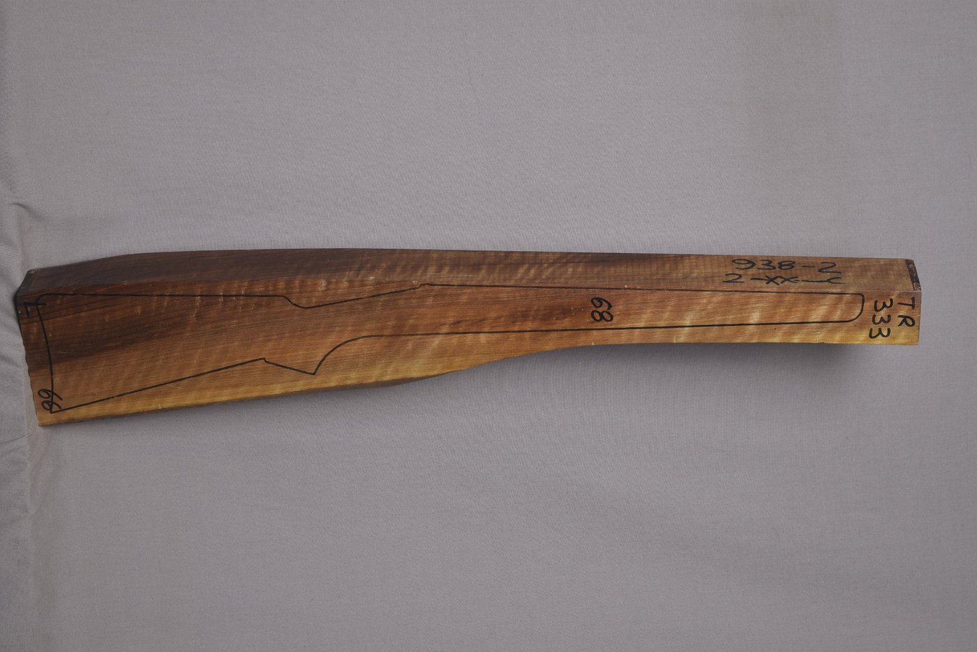 Right side of TR 333 stockwood blank