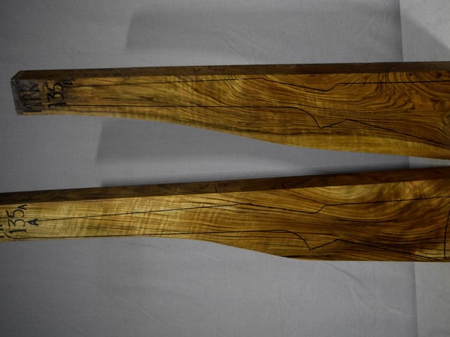 Left side of MPR 135A & 135B stockwood blank