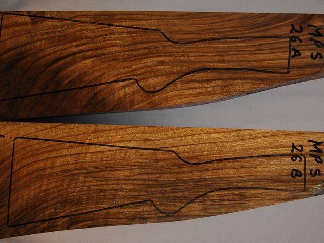Right side of MPS 26A & 26B stockwood blank