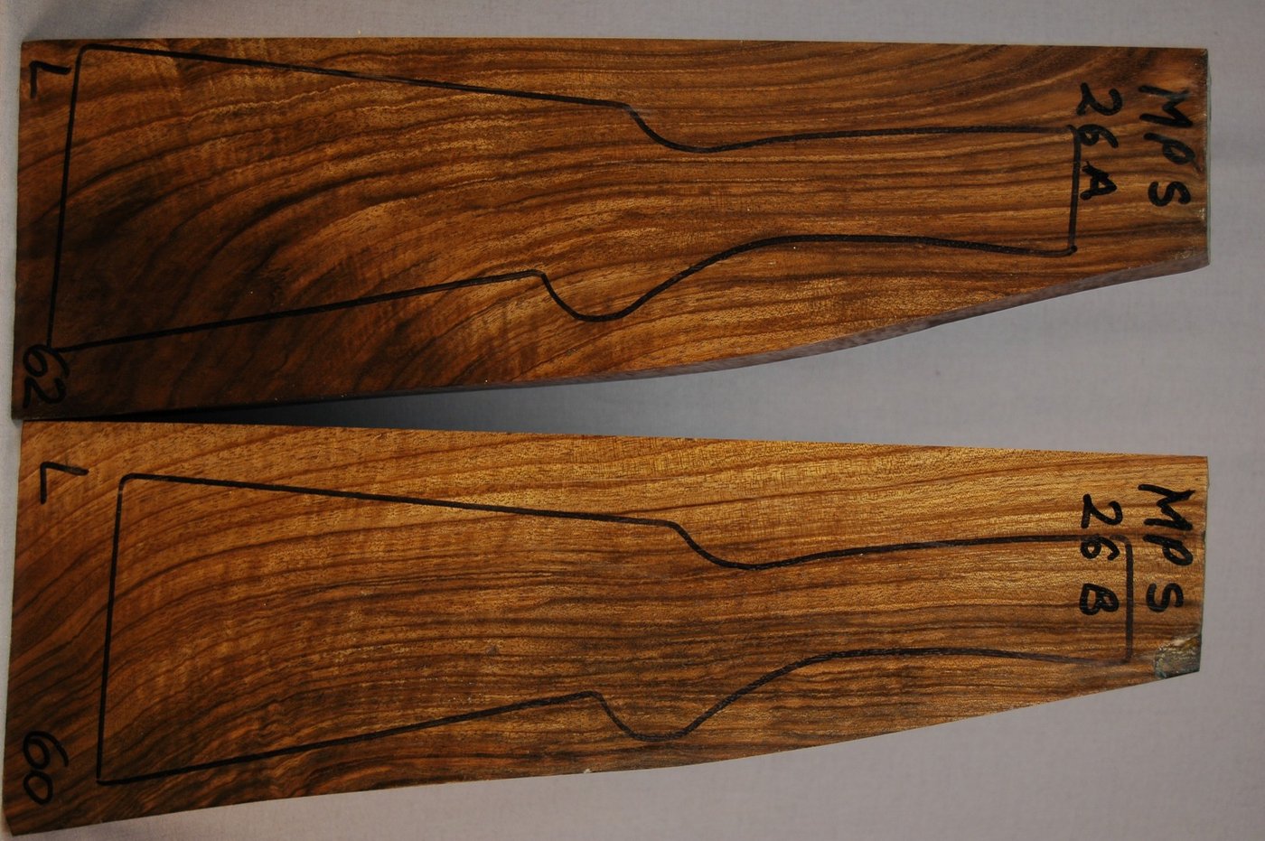 Right side of MPS 26A & 26B stockwood blank