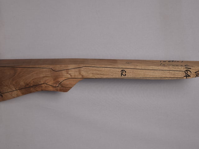 Right side of VR 164 stockwood blank