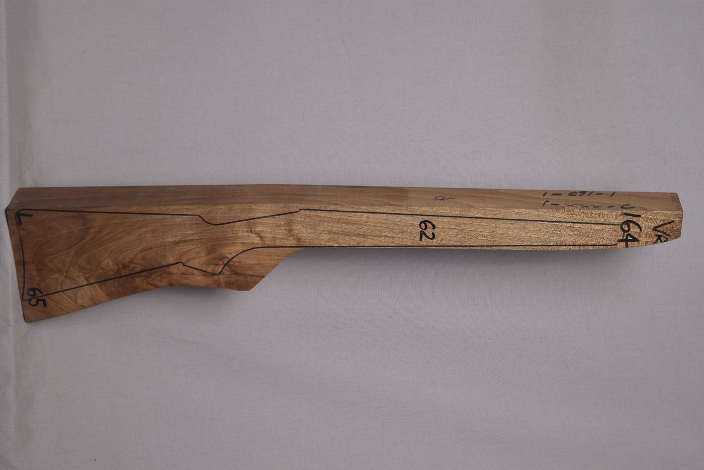 Right side of VR 164 stockwood blank