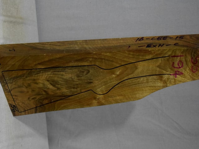 Right side of SS 194 stockwood blank