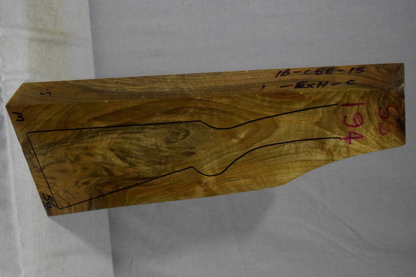 Right side of SS 194 stockwood blank