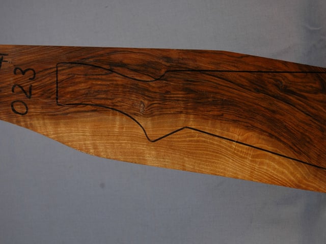 Left side of VS 023 stockwood blank