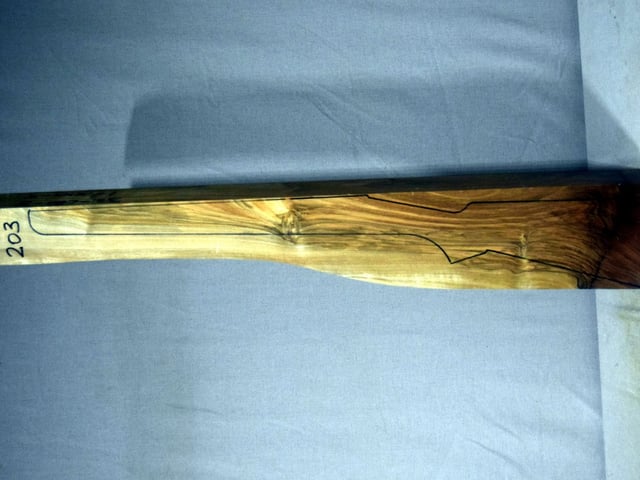 Left side of NR 203 stockwood blank