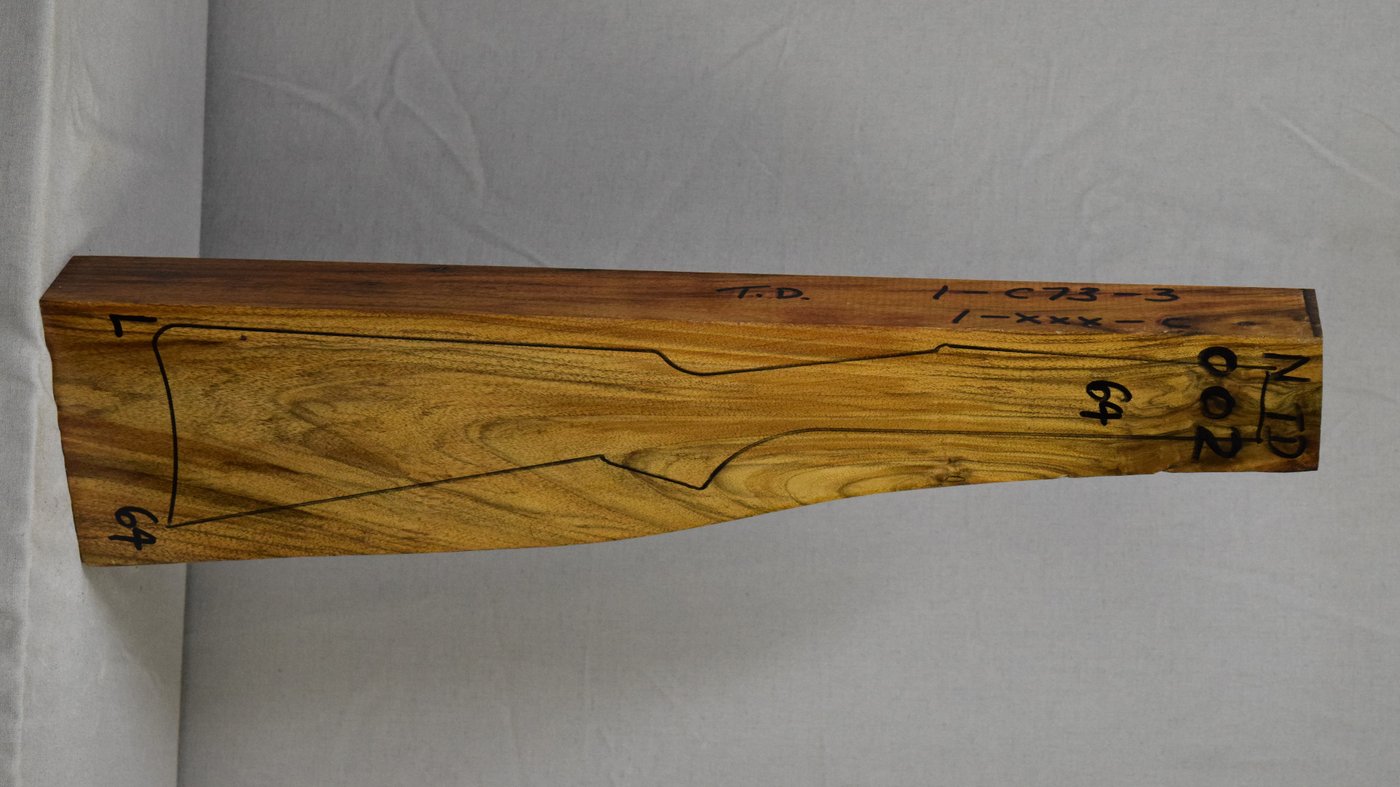 Right side of NTD 002 stockwood blank