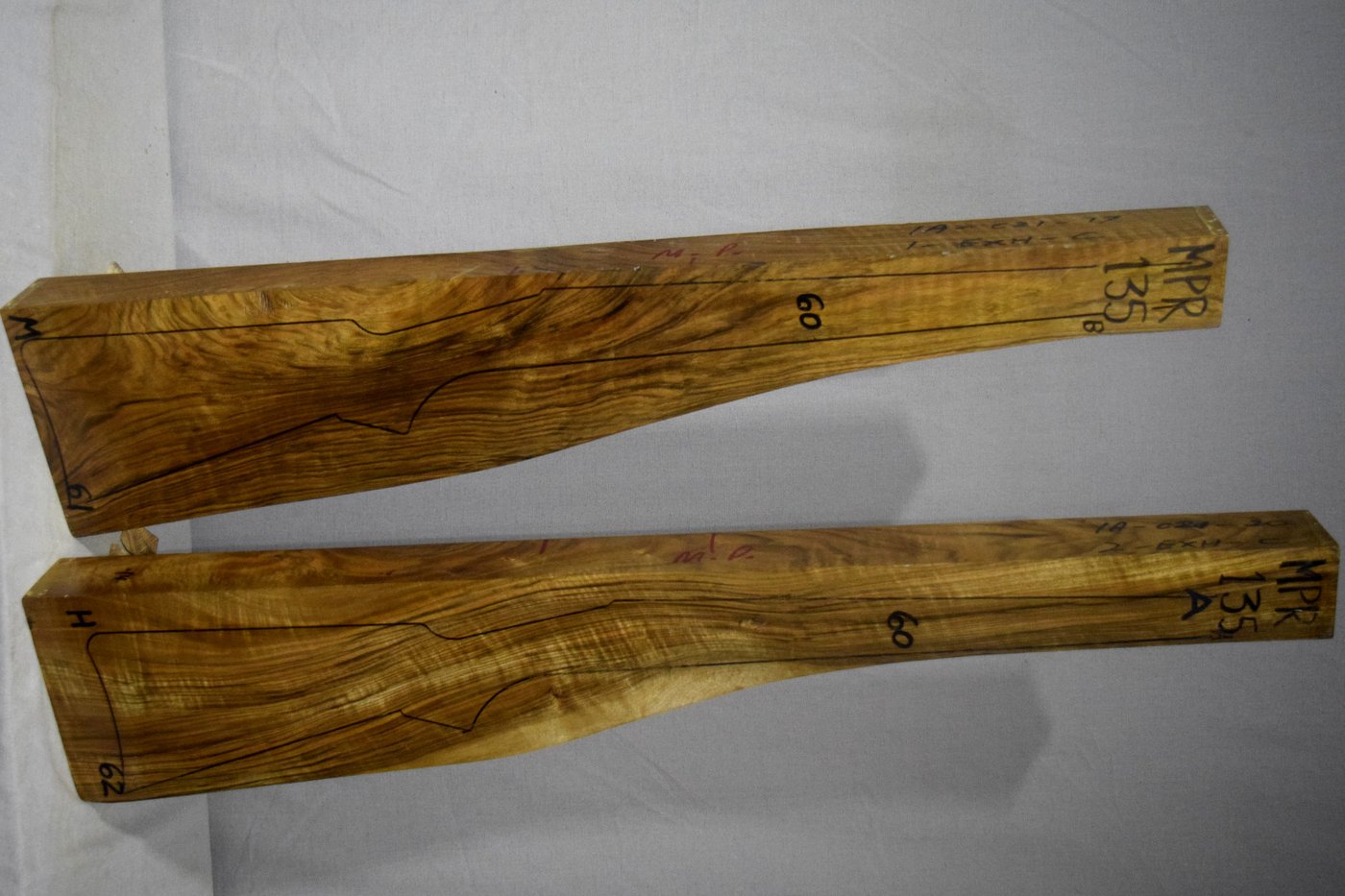 Right side of MPR 135A & 135B stockwood blank