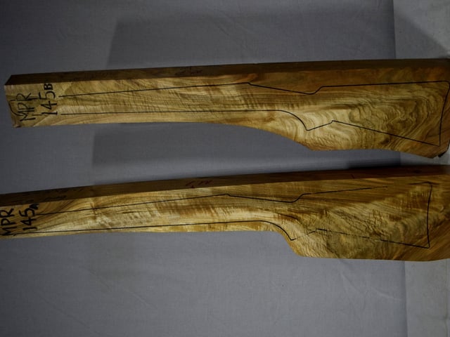Left side of 145A & 145B stockwood blank