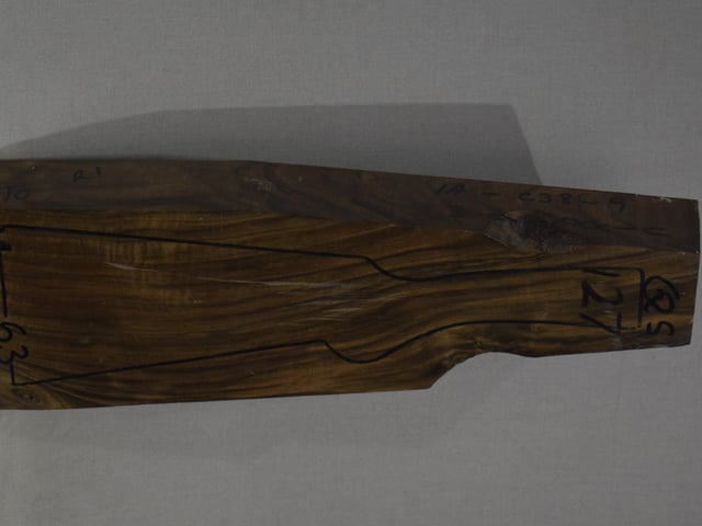 Right side of QS 127 stockwood blank