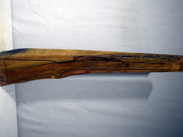 Right side of TR244 stockwood blank
