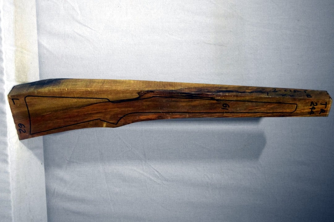 Right side of TR244 stockwood blank