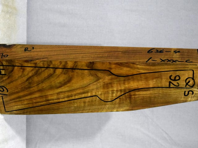 Right side of QS 092 stockwood blank