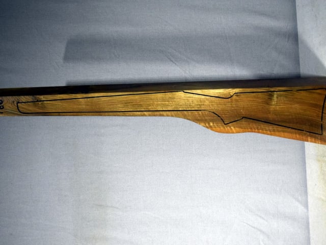 Left side of NR186 stockwood blank