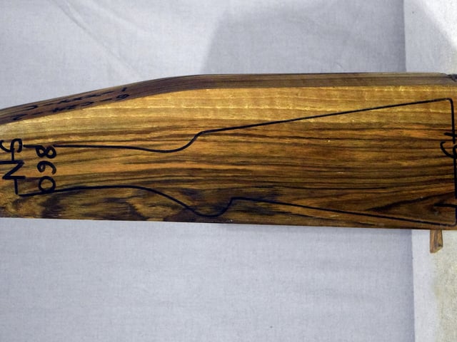 Left side of NS 098 stockwood blank