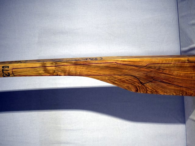 Left side of QR271 stockwood blank