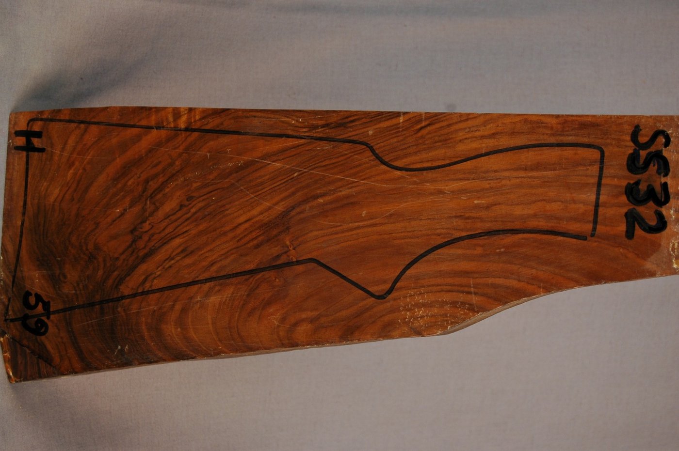 Right side of SS 32 stockwood blank
