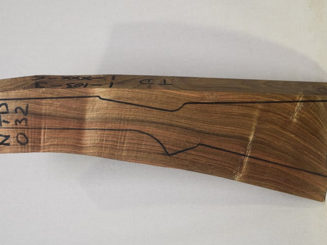 Left side of NTD 032 stockwood blank