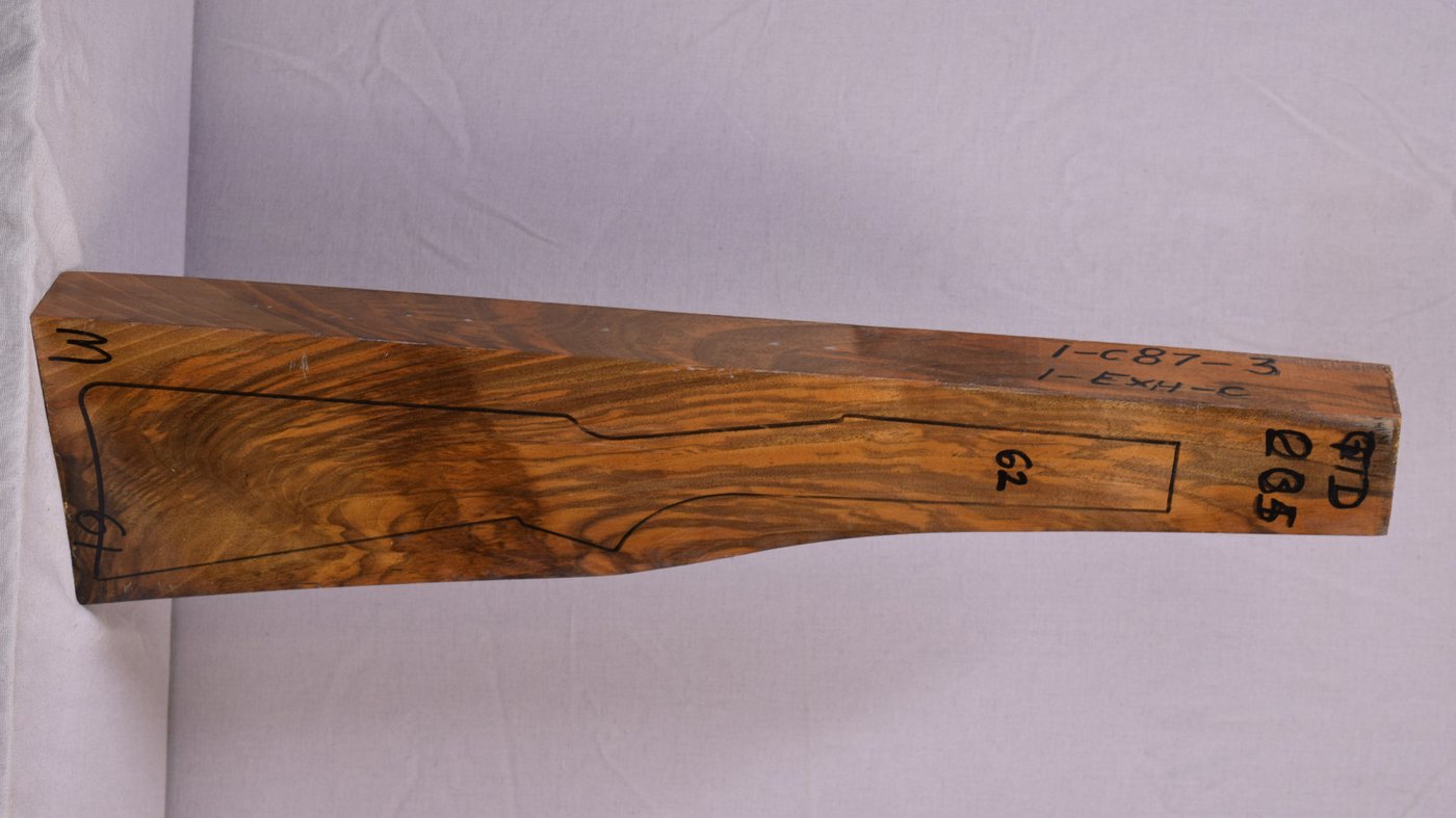 Right side of QTD 005 stockwood blank