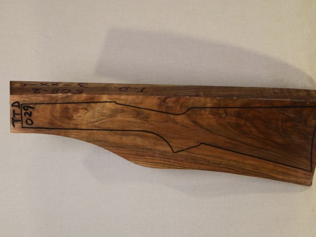 Left side of TTD 029 stockwood blank