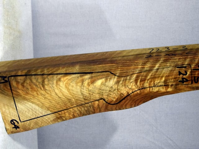 Right side of TS 124 stockwood blank