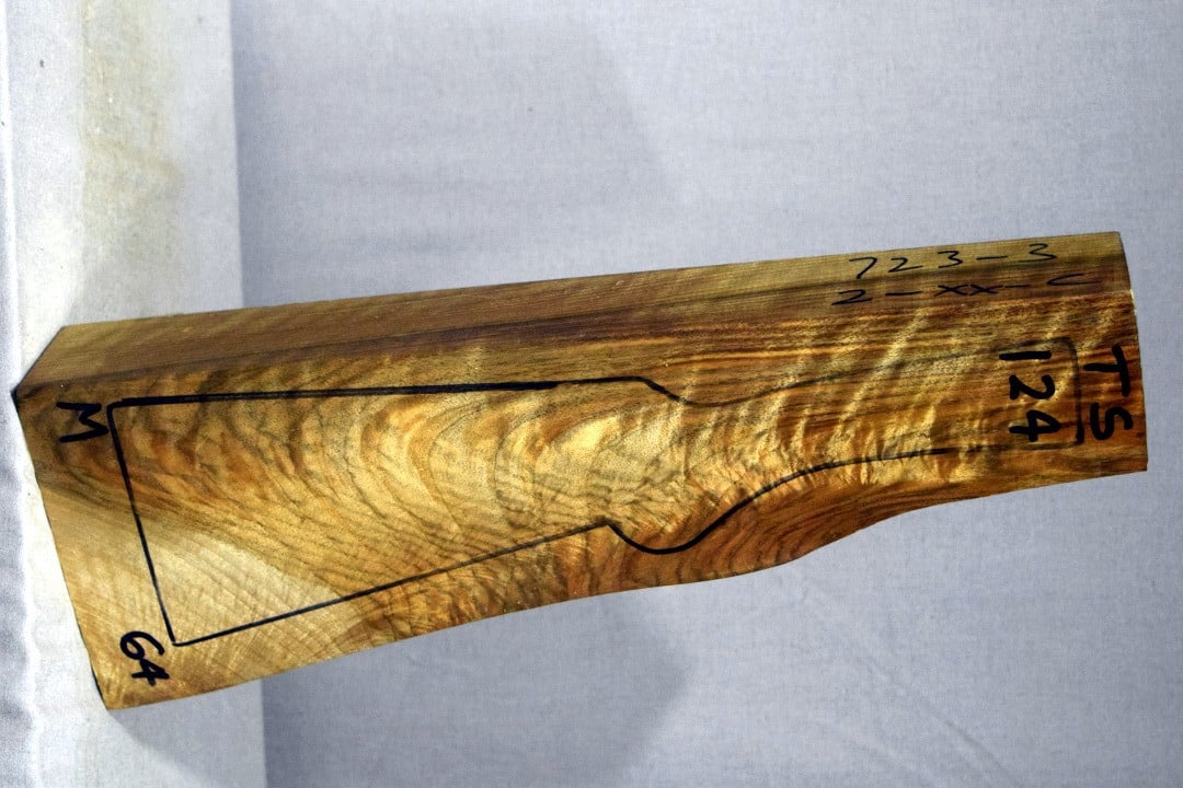 Right side of TS 124 stockwood blank