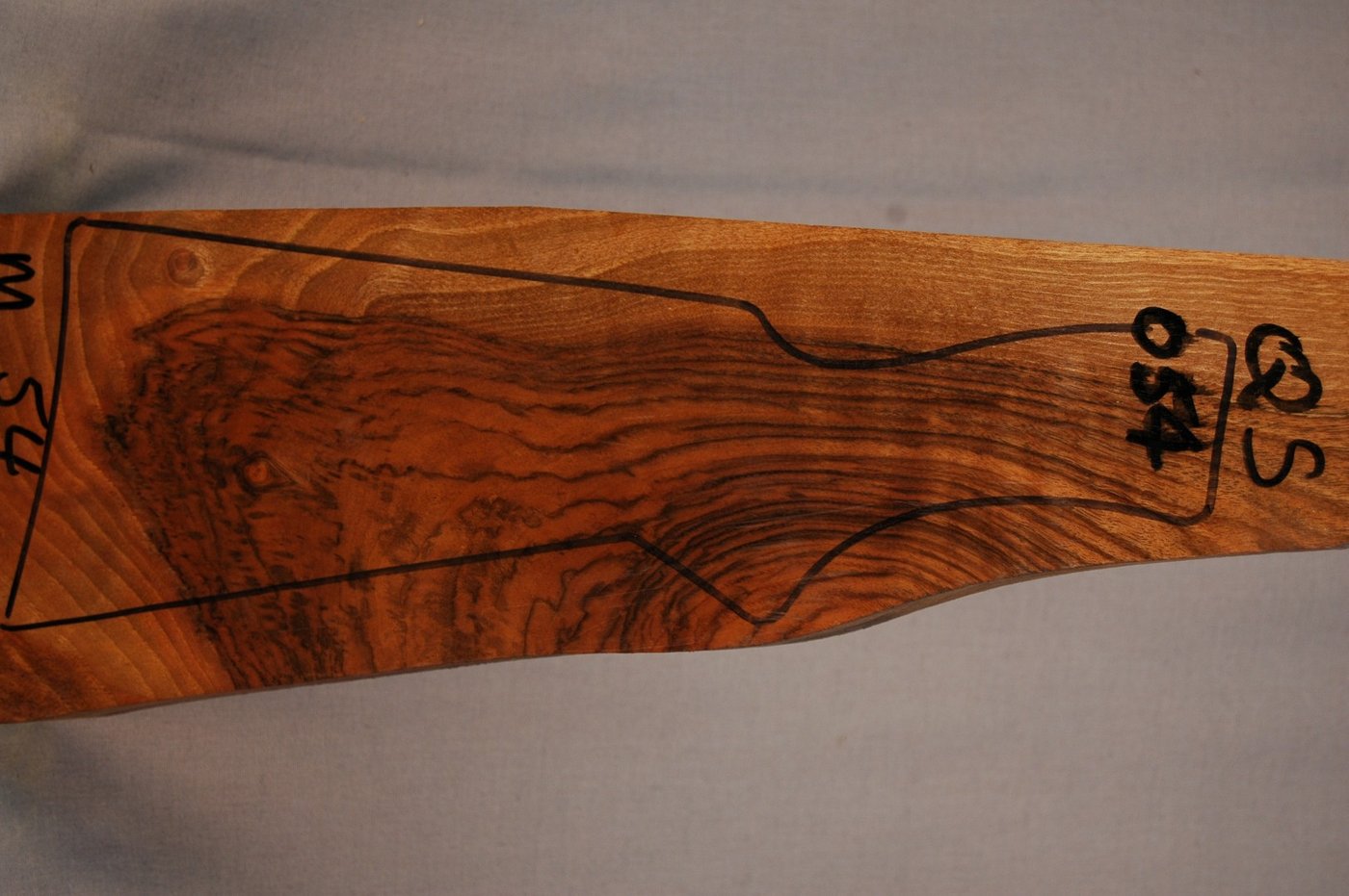 Right side of QS 054 stockwood blank