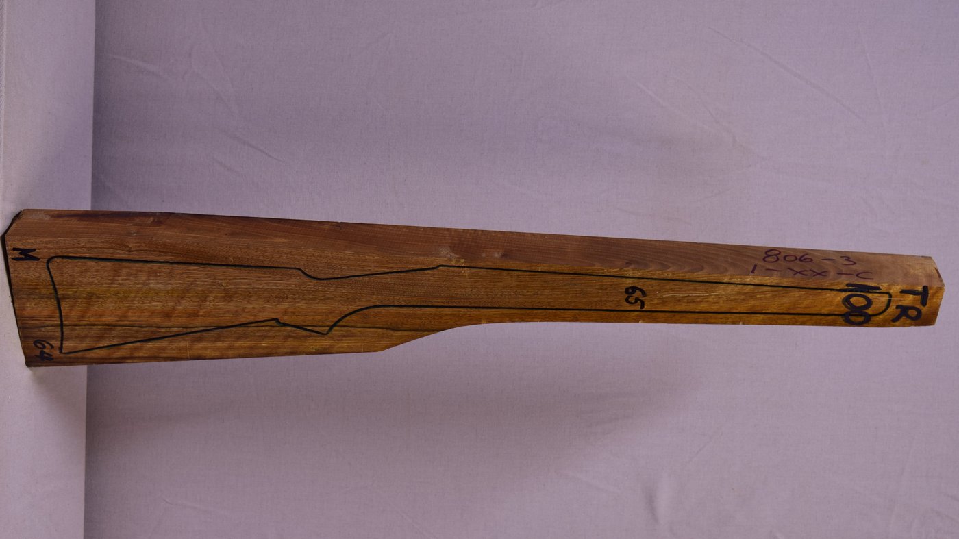 Right side of TR 100 stockwood blank
