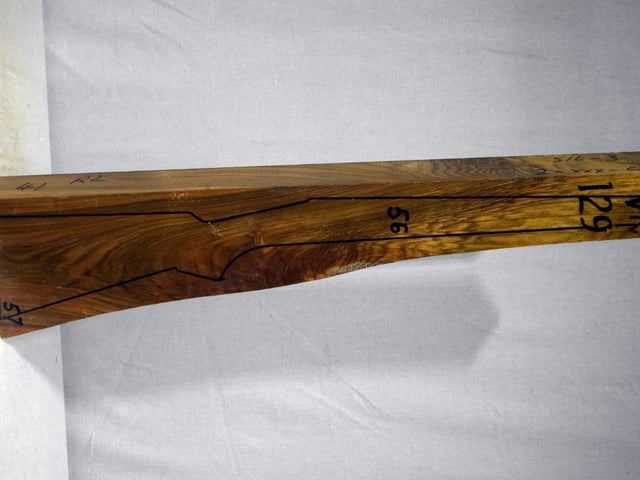 Right side of VR 129 stockwood blank