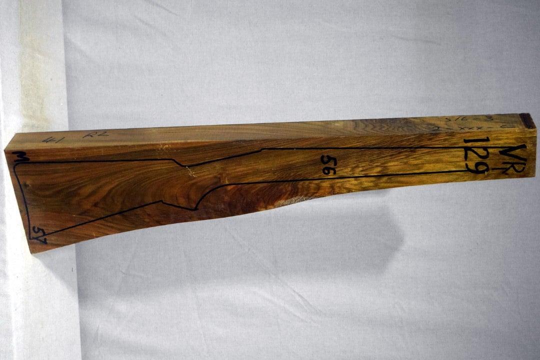 Right side of VR 129 stockwood blank