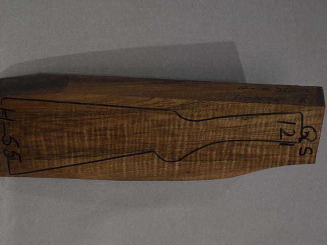 Right side of QS 121 stockwood blank