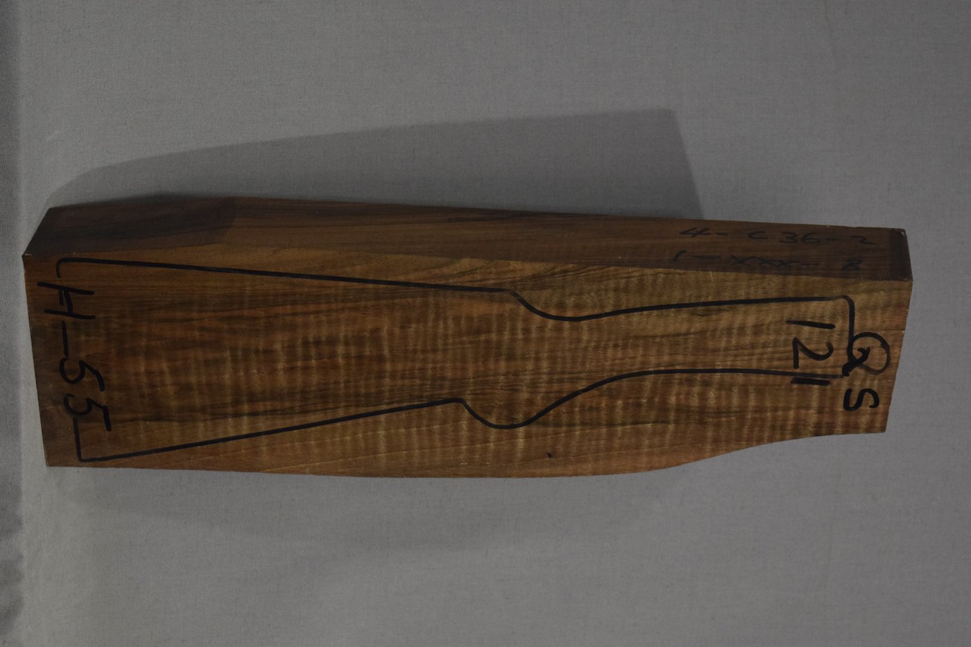 Right side of QS 121 stockwood blank