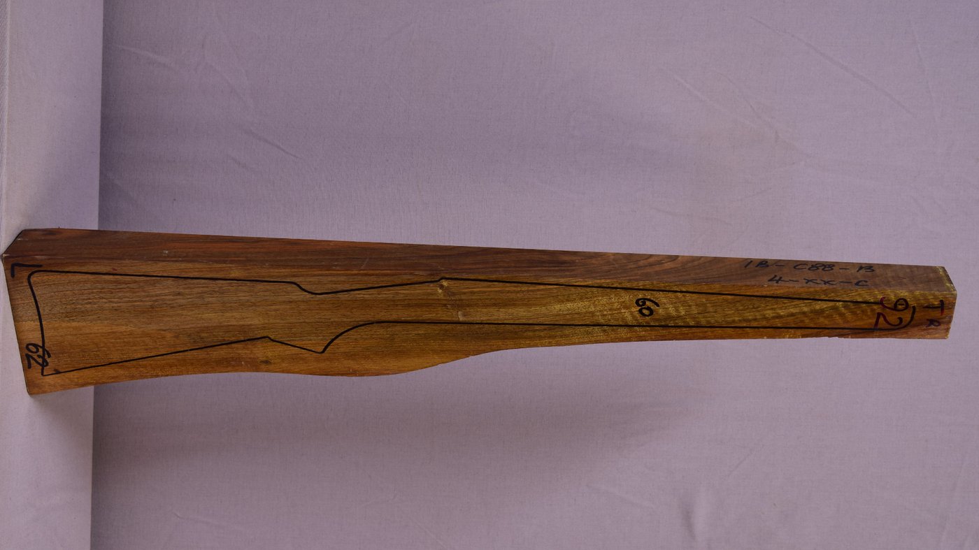 Right side of TR 92 stockwood blank