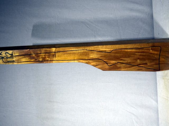 Left side of VR112 stockwood blank