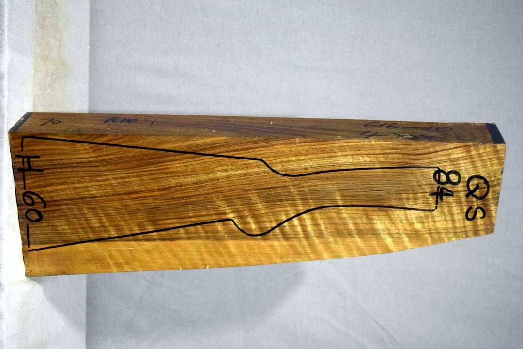 Right side of QS 084 stockwood blank