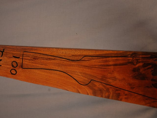 Left side of NS 001 stockwood blank