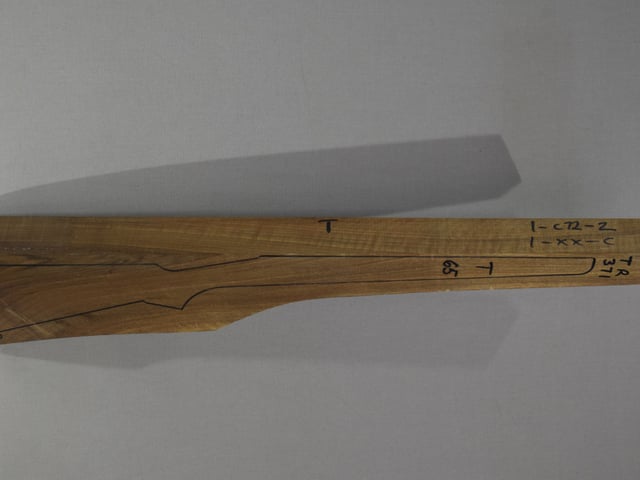 Right side of TR 371 stockwood blank