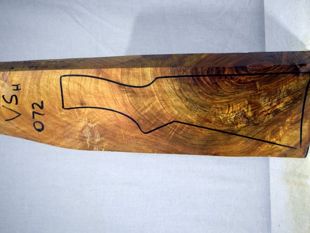 Left side of VS 072 stockwood blank