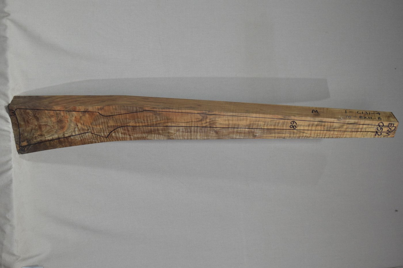 Right side of EXHM 052 stockwood blank