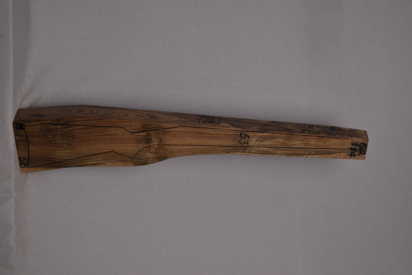 Right side of QR 314 stockwood blank