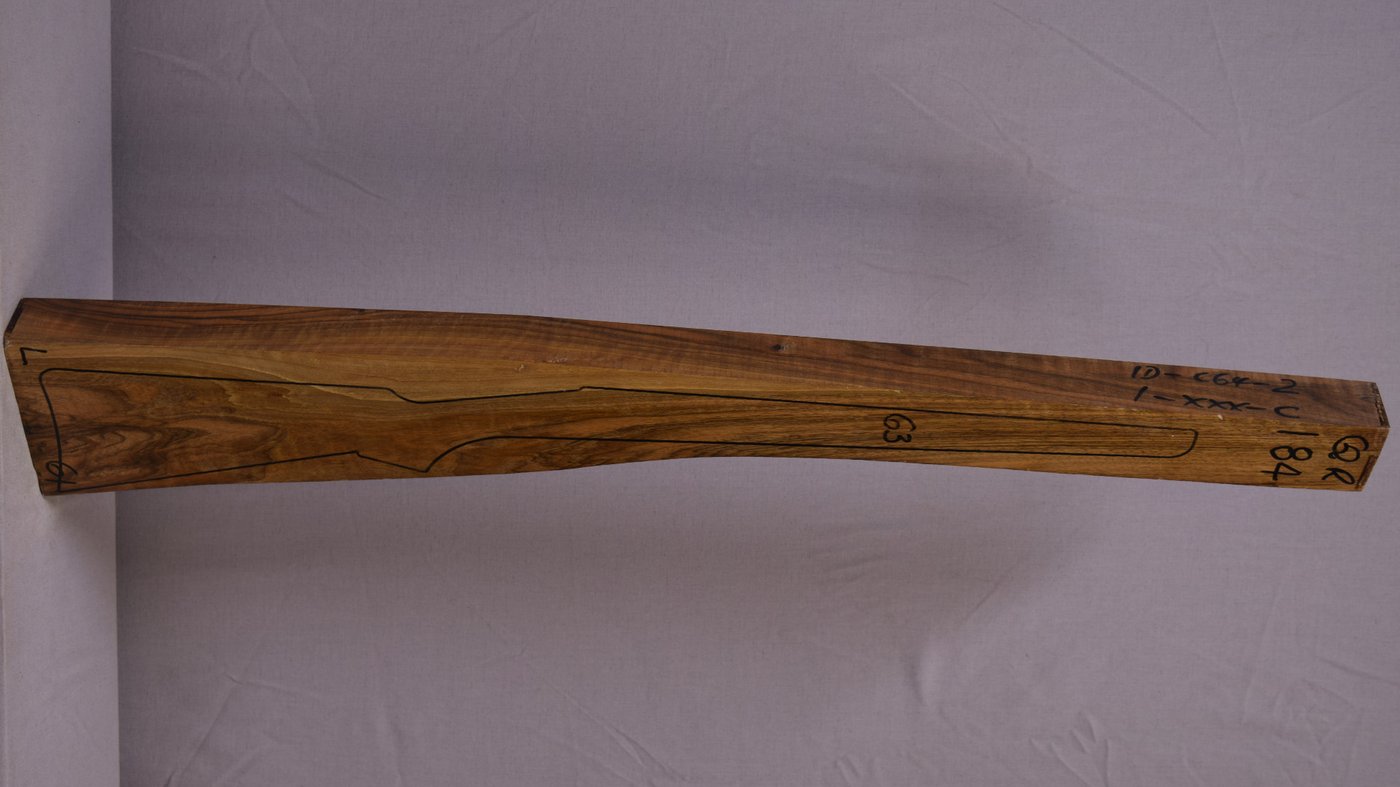Right side of QR 184 stockwood blank