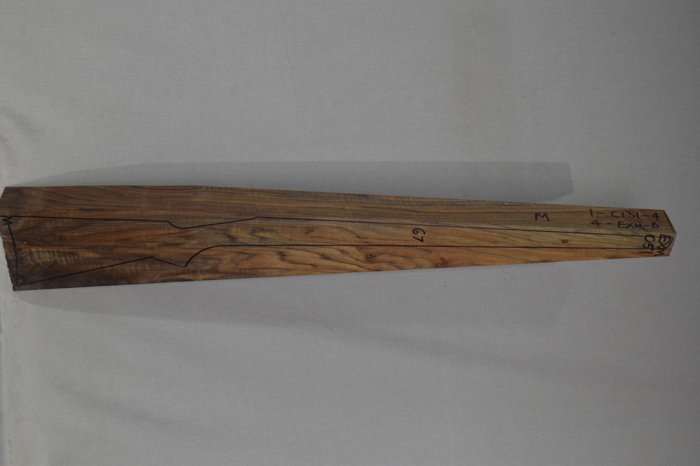 Right side of EXHM 051 stockwood blank