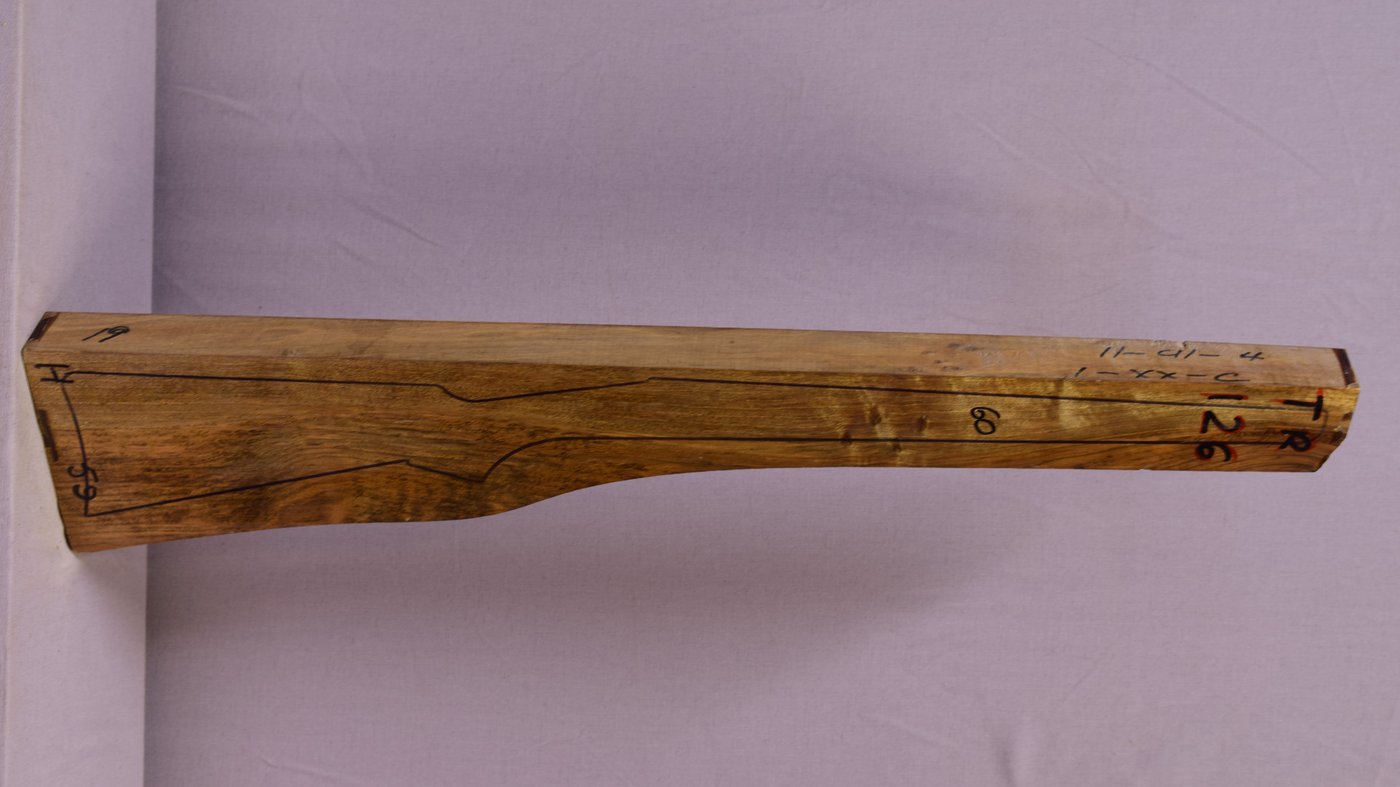 Right side of TR 126 stockwood blank