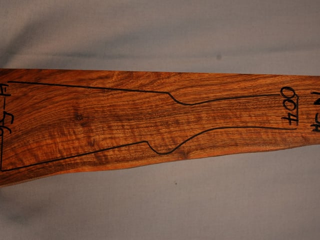 Right side of NS 004 stockwood blank