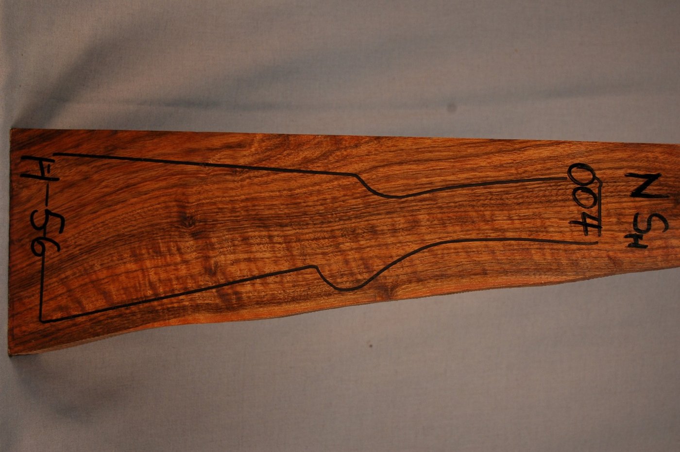 Right side of NS 004 stockwood blank