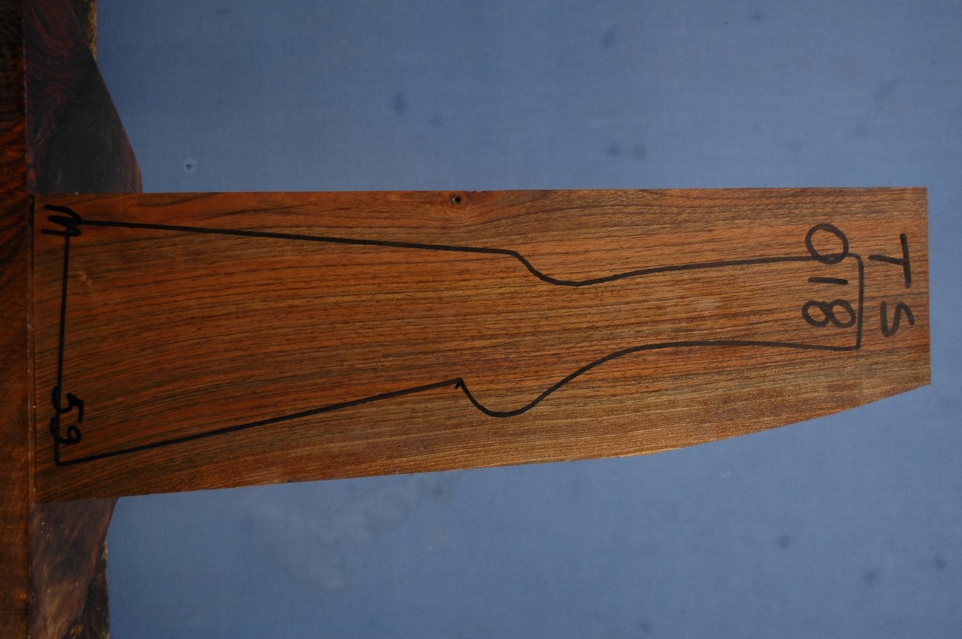 Right side of TS 018 stockwood blank