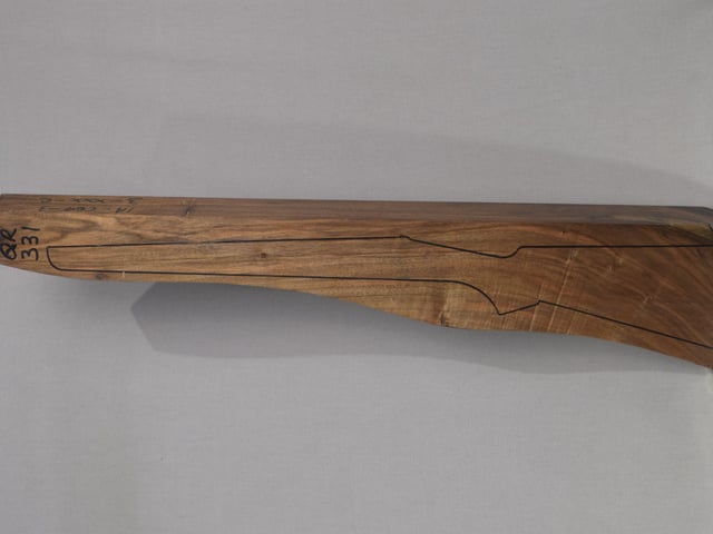 Left side of QR 331 stockwood blank
