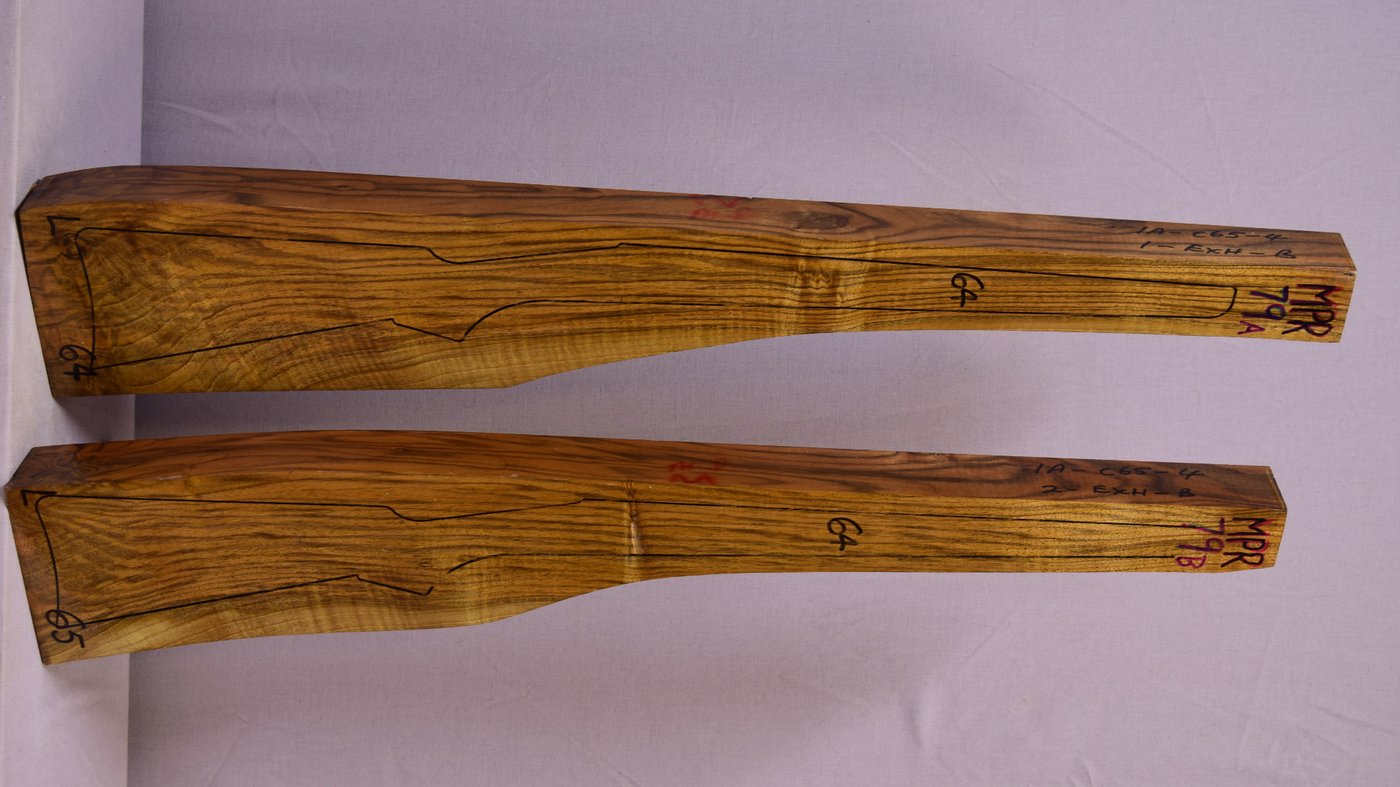 Right side of MPR 79A & 79B stockwood blank