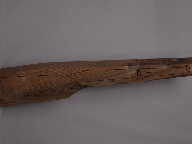Right side of NR 229 stockwood blank