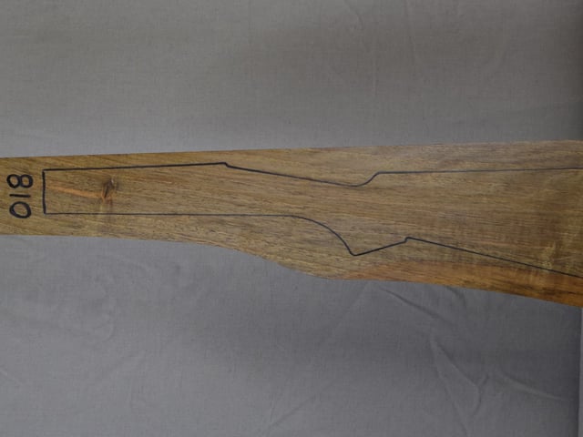 Left side of TTD 018 stockwood blank